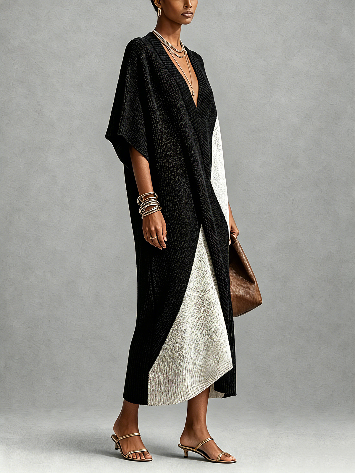 Vera | Vestito Ebano Avorio