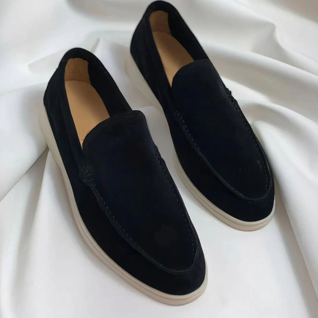 Mocasines elegantes de ante