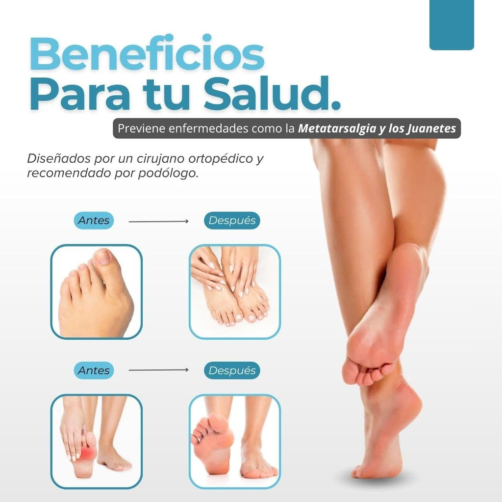 Almohadillas terapéuticas con separador de dedos PharmaToe™