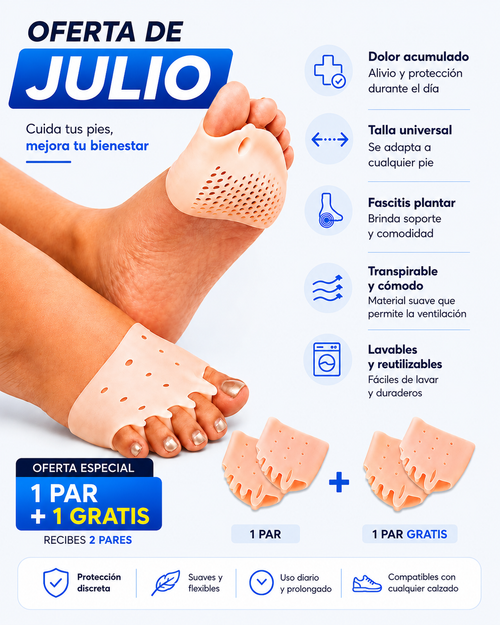 Almohadillas terapéuticas con separador de dedos PharmaToe™